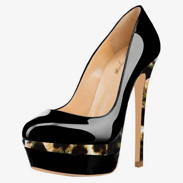 Black Mat ankle strap Giaro 16cm high heeled Destroyer platform pumps -  Giaro High Heels | Official store - All Vegan High Heels